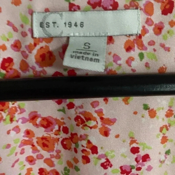 Est.1946 Floral Print Retro V-Neck Puff Sleeve Cottagecore Retro Midi Dress S - Picture 7 of 9